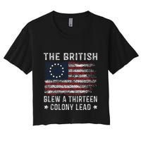 The British Blew A 13 Colony Lead Women's Crop Top Tee