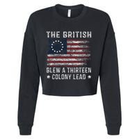 The British Blew A 13 Colony Lead Cropped Pullover Crew