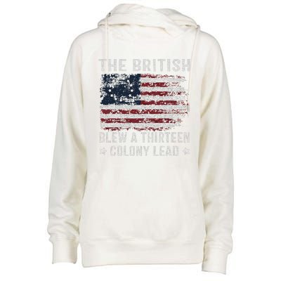 The British Blew A 13 Colony Lead Womens Funnel Neck Pullover Hood