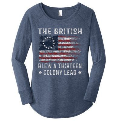 The British Blew A 13 Colony Lead Women's Perfect Tri Tunic Long Sleeve Shirt