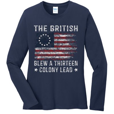 The British Blew A 13 Colony Lead Ladies Long Sleeve Shirt