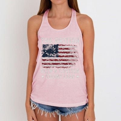 The British Blew A 13 Colony Lead Women's Knotted Racerback Tank