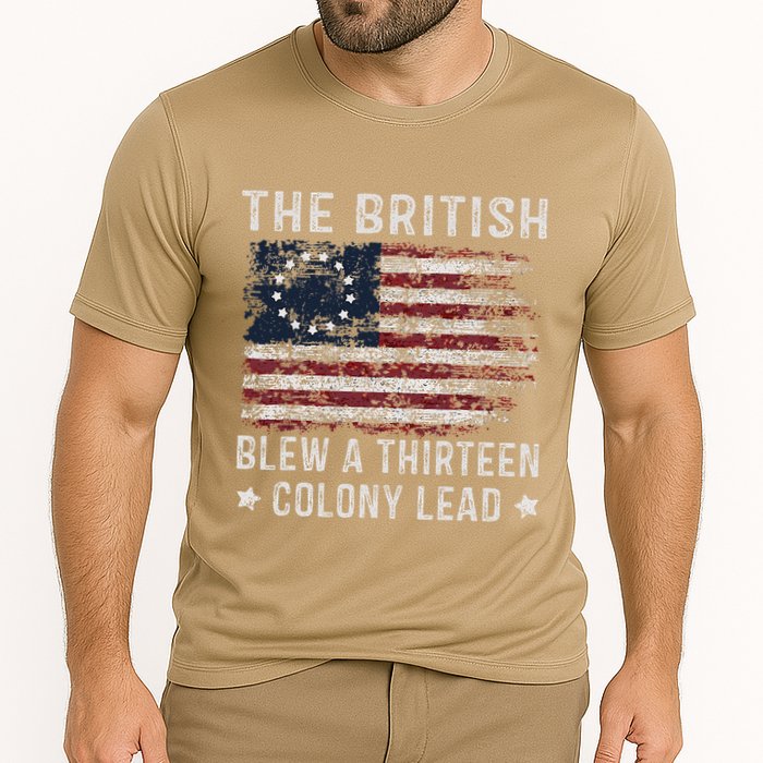 The British Blew A 13 Colony Lead Cooling Performance Crew T-Shirt