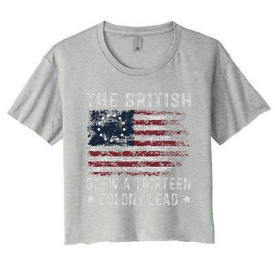 The British Blew A 13 Colony Lead Women's Crop Top Tee