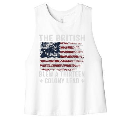 The British Blew A 13 Colony Lead Women's Racerback Cropped Tank