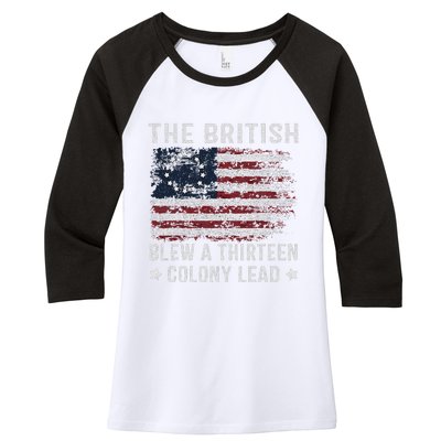 The British Blew A 13 Colony Lead Women's Tri-Blend 3/4-Sleeve Raglan Shirt