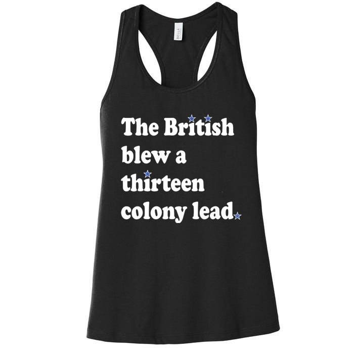 The British Blew A Thirteen Colony Lead Women's Racerback Tank