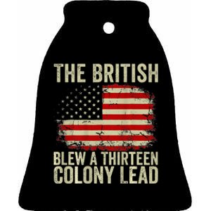 The British Blew A Thirteen Colony Lead Ceramic Bell Ornament