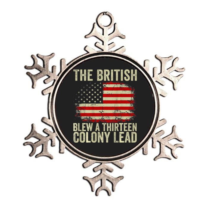 The British Blew A Thirteen Colony Lead Metallic Star Ornament