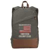 The British Blew A 13 Colony Lead Funny 4th Of July Funny Cotton Canvas Backpack