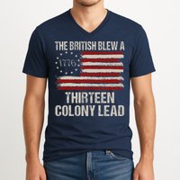 The British Blew A 13 Colony Lead Funny 4th Of July Funny V-Neck T-Shirt