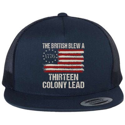 The British Blew A 13 Colony Lead Funny 4th Of July Funny Flatbill Hat