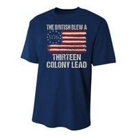 The British Blew A 13 Colony Lead Funny 4th Of July Funny Youth Performance Sprint T-Shirt