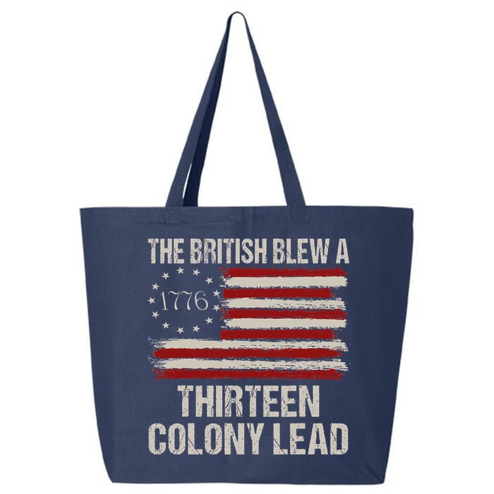 The British Blew A 13 Colony Lead Funny 4th Of July Funny 25L Jumbo Tote