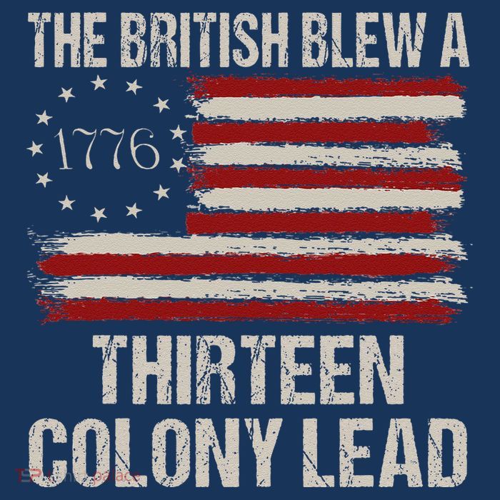 The British Blew A 13 Colony Lead Funny 4th Of July Funny Pom Pom 12in Knit Beanie