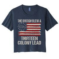 The British Blew A 13 Colony Lead Funny 4th Of July Funny Crop Top