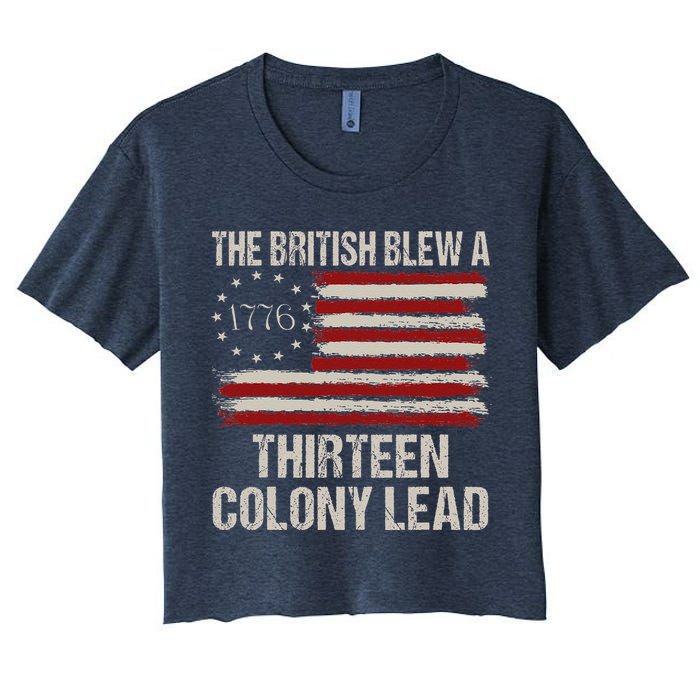 The British Blew A 13 Colony Lead Funny 4th Of July Funny Crop Top