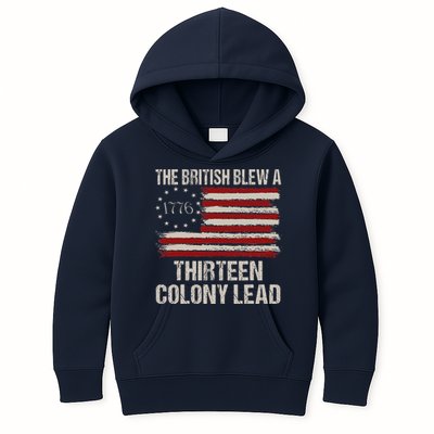 The British Blew A 13 Colony Lead Funny 4th Of July Funny Kids Hoodie