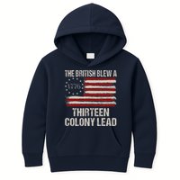 The British Blew A 13 Colony Lead Funny 4th Of July Funny Kids Hoodie