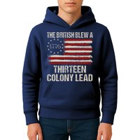 The British Blew A 13 Colony Lead Funny 4th Of July Funny Kids Hoodie