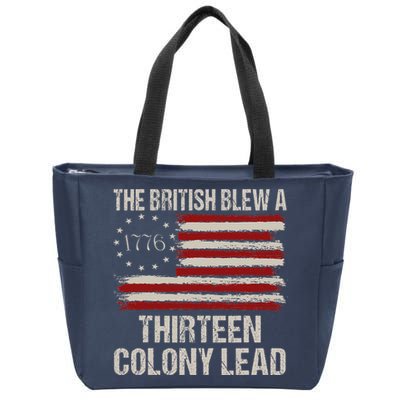 The British Blew A 13 Colony Lead Funny 4th Of July Funny Zip Tote Bag