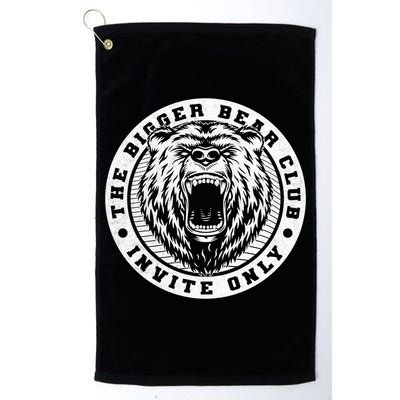 The Bigger Bear Club Mom Dad Nana Gift Golf Towel