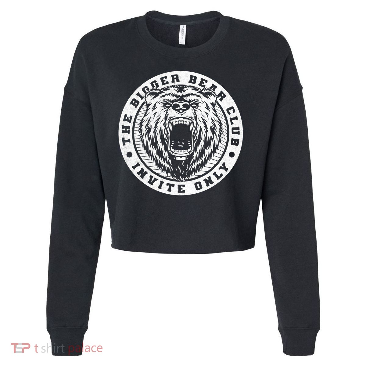 The Bigger Bear Club Mom Dad Nana Gift Cropped Pullover Crew