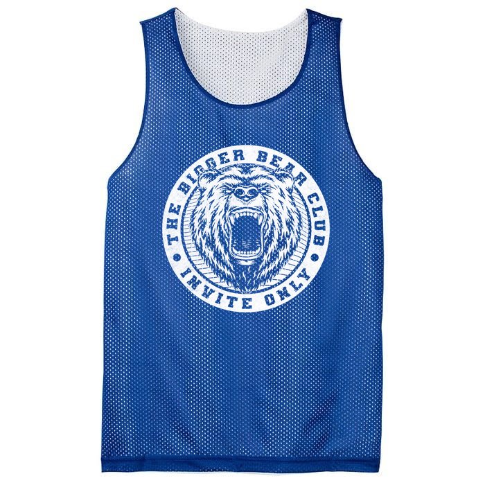 The Bigger Bear Club Mom Dad Nana Gift Mesh Reversible Basketball Jersey Tank