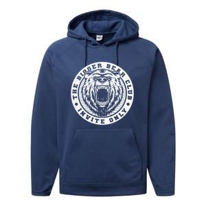 The Bigger Bear Club Mom Dad Nana Gift Performance Fleece Hoodie