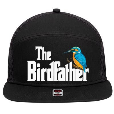 The Birdfather Bird Watching Funny Meme Birder Daddy 7 Panel Mesh Trucker Snapback Hat