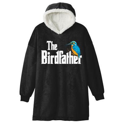 The Birdfather Bird Watching Funny Meme Birder Daddy Hooded Wearable Blanket