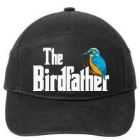The Birdfather Bird Watching Funny Meme Birder Daddy 7-Panel Snapback Hat