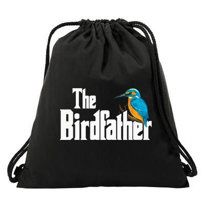 The Birdfather Bird Watching Funny Meme Birder Daddy Drawstring Bag