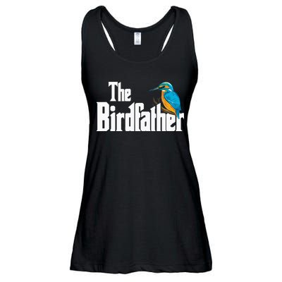 The Birdfather Bird Watching Funny Meme Birder Daddy Ladies Essential Flowy Tank