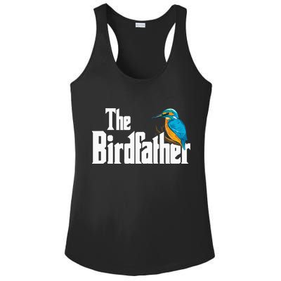 The Birdfather Bird Watching Funny Meme Birder Daddy Ladies PosiCharge Competitor Racerback Tank