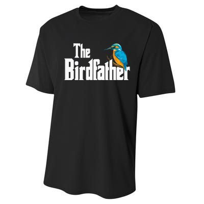 The Birdfather Bird Watching Funny Meme Birder Daddy Performance Sprint T-Shirt