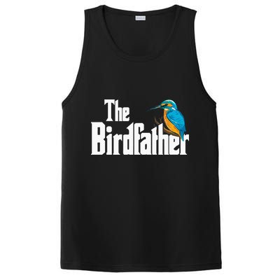 The Birdfather Bird Watching Funny Meme Birder Daddy PosiCharge Competitor Tank