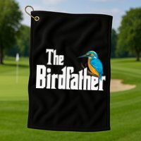The Birdfather Bird Watching Funny Meme Birder Daddy Golf Towel