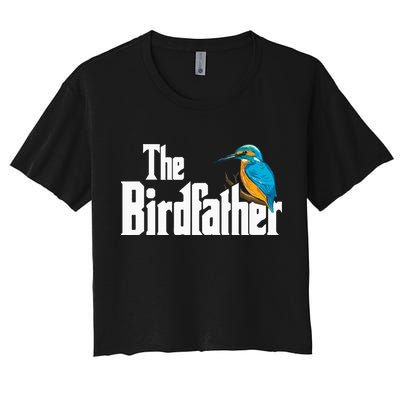 The Birdfather Bird Watching Funny Meme Birder Daddy Crop Top