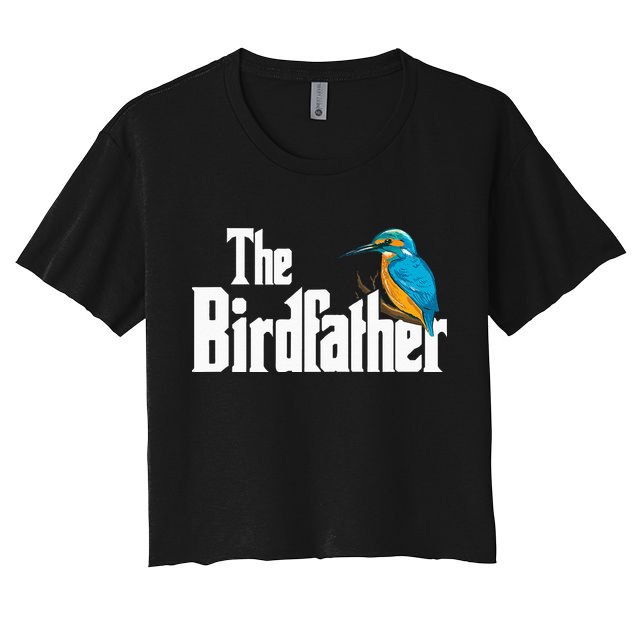 The Birdfather Bird Watching Funny Meme Birder Daddy Crop Top