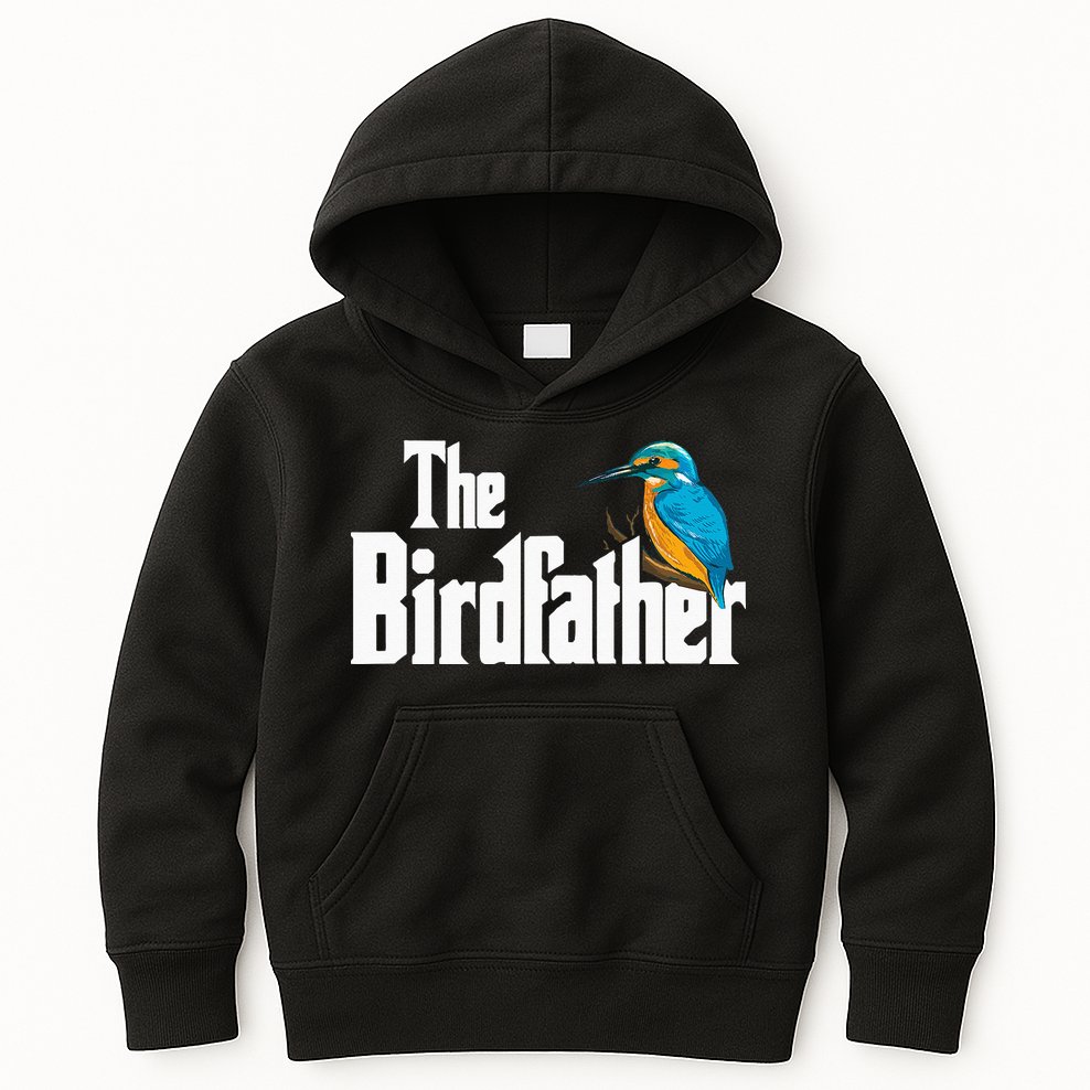The Birdfather Bird Watching Funny Meme Birder Daddy Kids Hoodie