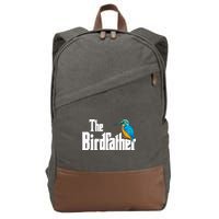 The Birdfather Bird Watching Funny Meme Birder Daddy Cotton Canvas Backpack