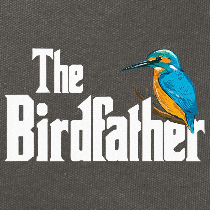 The Birdfather Bird Watching Funny Meme Birder Daddy Cotton Canvas Backpack