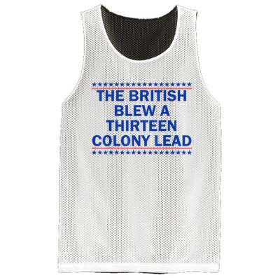 The British Blew A Thirteen Colony Lead Funny 4th Of July Mesh Reversible Basketball Jersey Tank