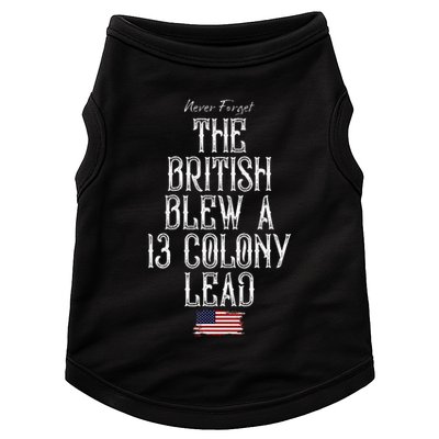The British Blew A 13 Colony Lead Doggie Tank