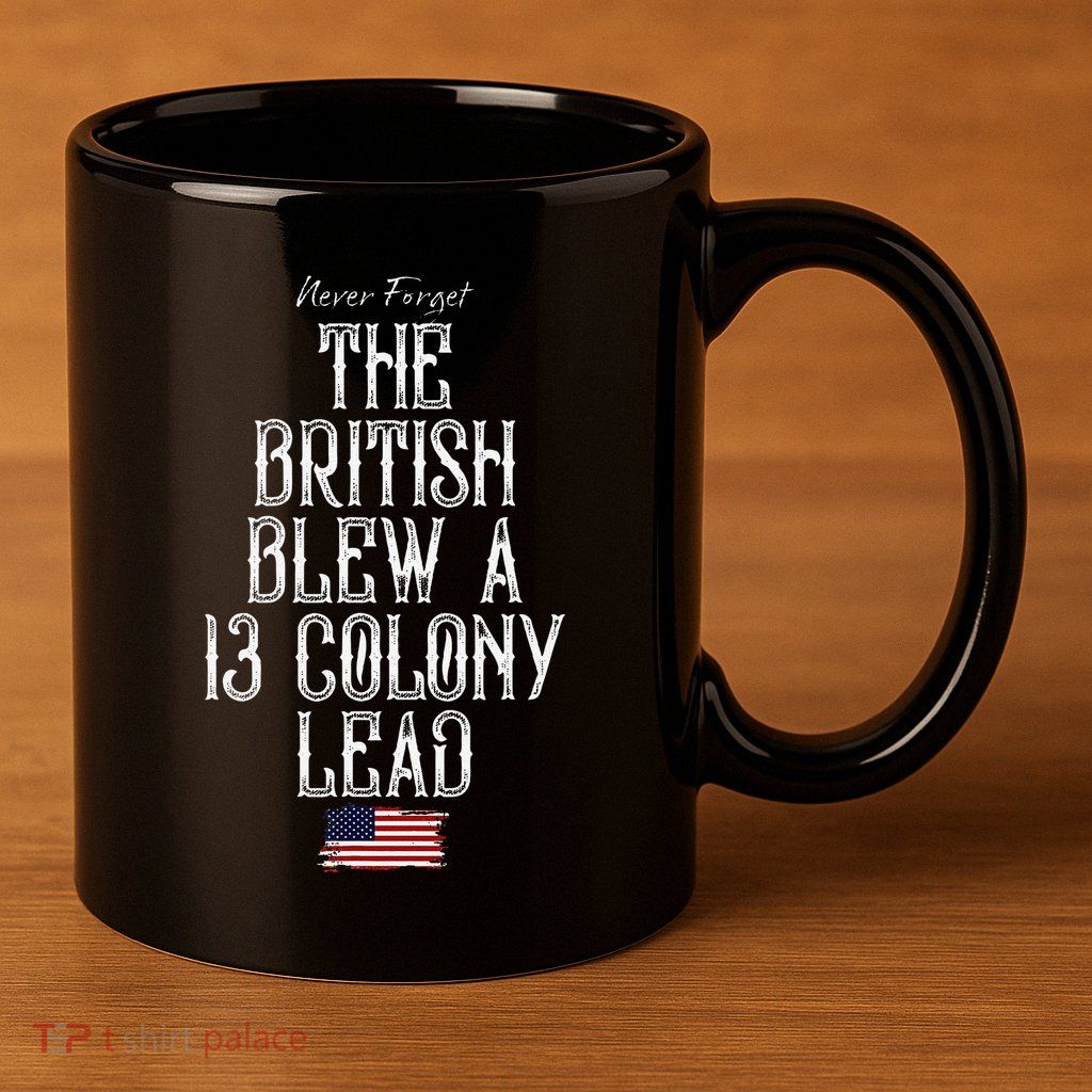 The British Blew A 13 Colony Lead 11oz C Handle Ceramic Mug