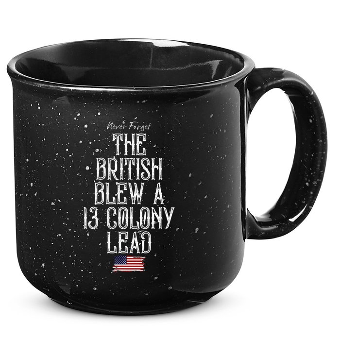 The British Blew A 13 Colony Lead 15oz Campfire Ceramic Mug