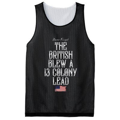 The British Blew A 13 Colony Lead Mesh Reversible Basketball Jersey Tank