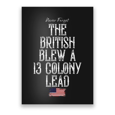 The British Blew A 13 Colony Lead Poster