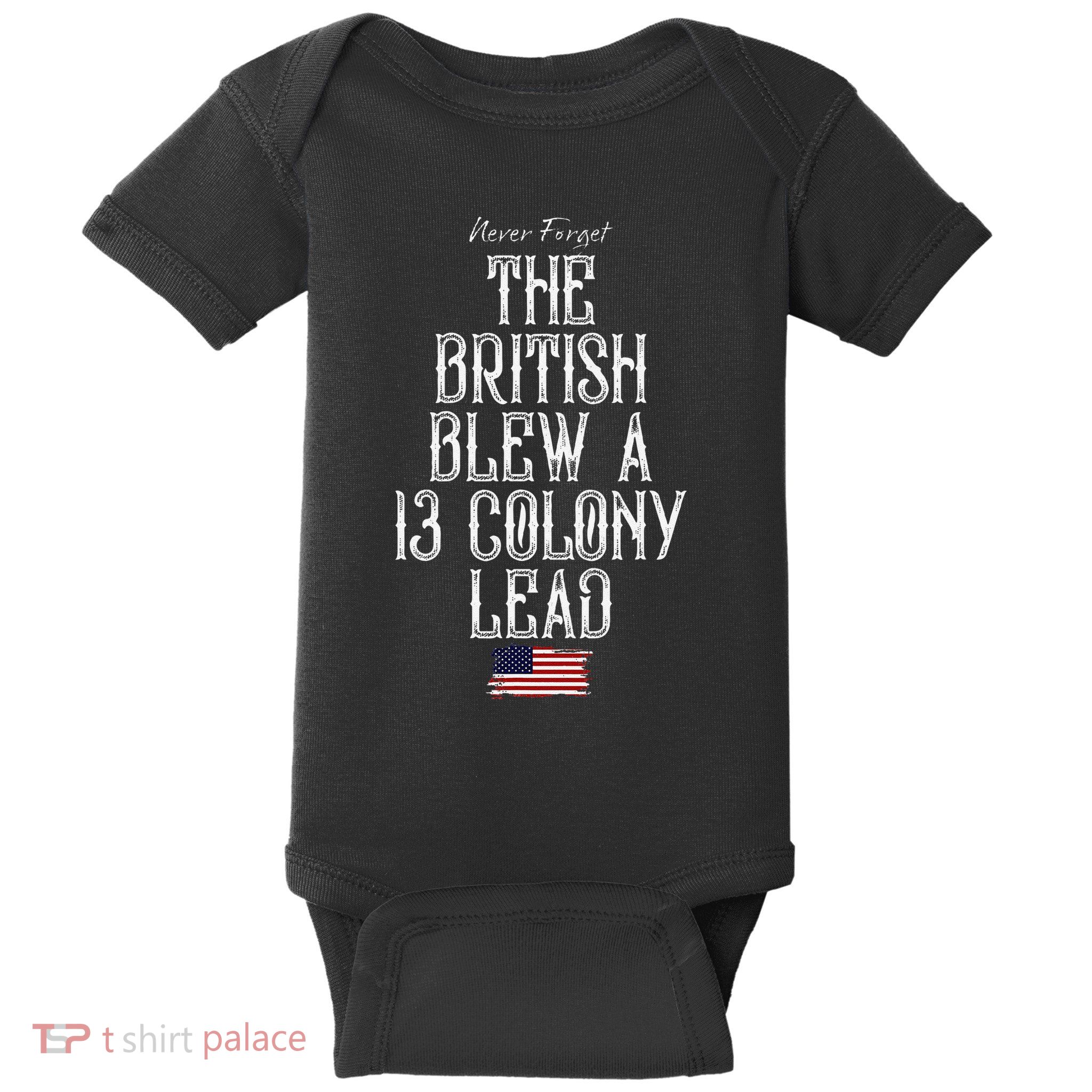 The British Blew A 13 Colony Lead Baby Bodysuit